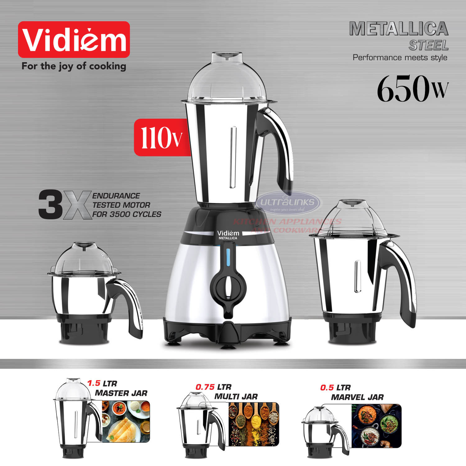 vidiem-metallica-steele-650w-110v-stainless-steel-jars-indian-mixer-grinder-with-spice-coffee-grinder-jar-for-use-in-canada-usa