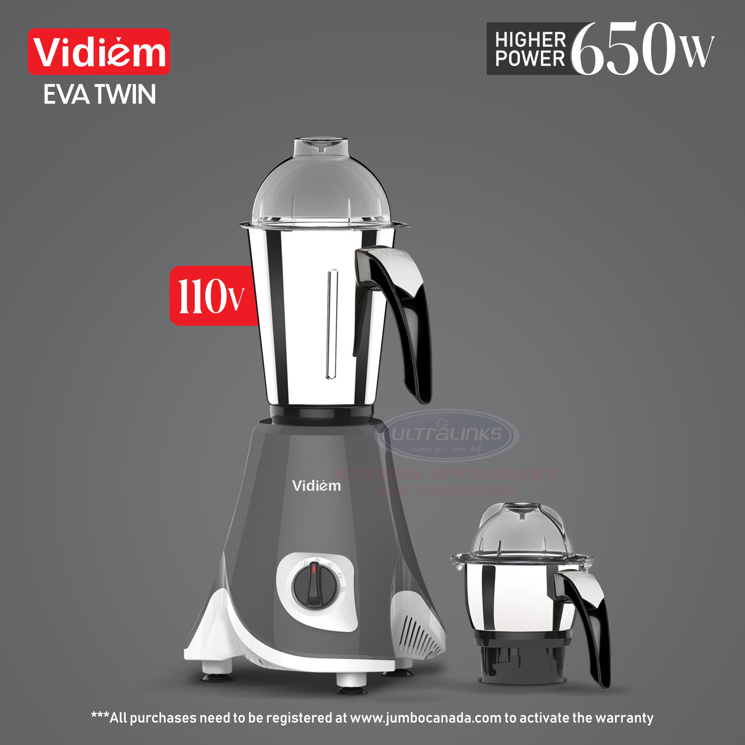 vidiem-eva-twin-650w-110v-stainless-steel-jars-indian-mixer-grinder-spice-coffee-grinder-for-use-in-canada-usa